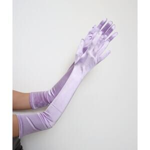 Extra Long light Purple Lilac 23-inch Over the Elbow A-Grade Bridal Satin Gloves
